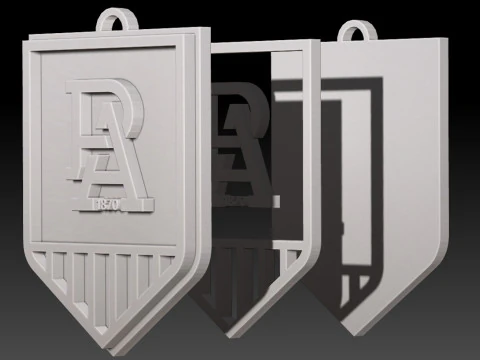 AFL Port keychain badge printable and renderable 3D Print Model