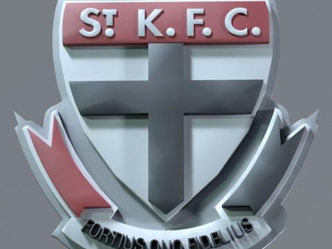 AFL St Kilda FC keychain badge printable and renderable Model do druku 3D
