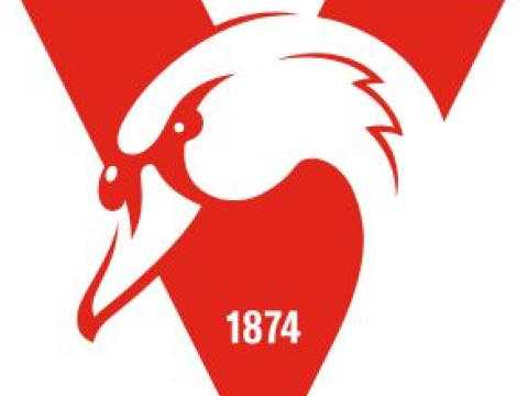 AFL Sydney Swans keychain badge printable and renderable Model Cetak 3D