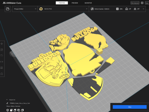 AFL Western Bulldogs keychain badge printable and renderable 3D Принт Модель