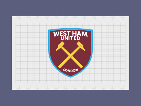 Premier League West Ham United United keychain badge printable and renderable 3D Print Model