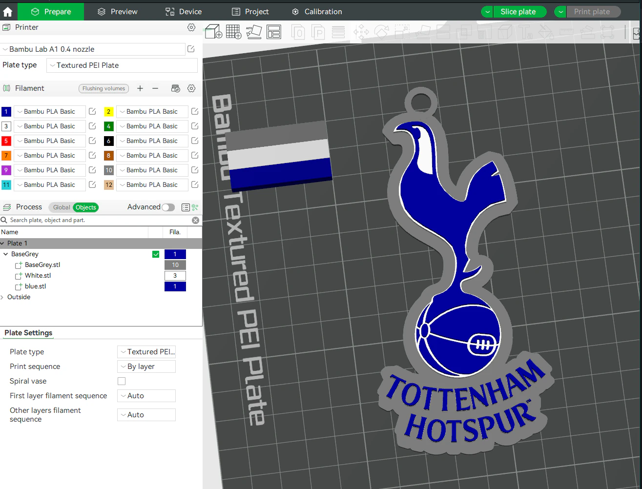 Premier League Tottenham Hotspur keychain badge printable and renderable 3D Print Model .c4d .max .obj .3ds .fbx .stl .blend