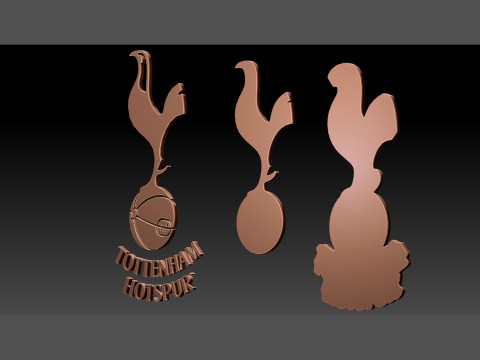Premier League Tottenham Hotspur keychain badge printable and renderable 3Dプリントモデル
