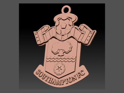 Premier League Southampton keychain badge printable and renderable 3D Принт Модель