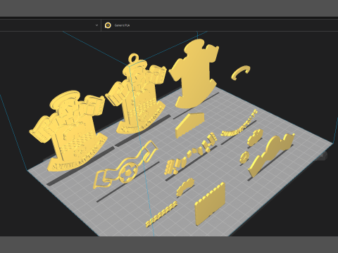 Premier League Southampton keychain badge printable and renderable 3D Принт Модель