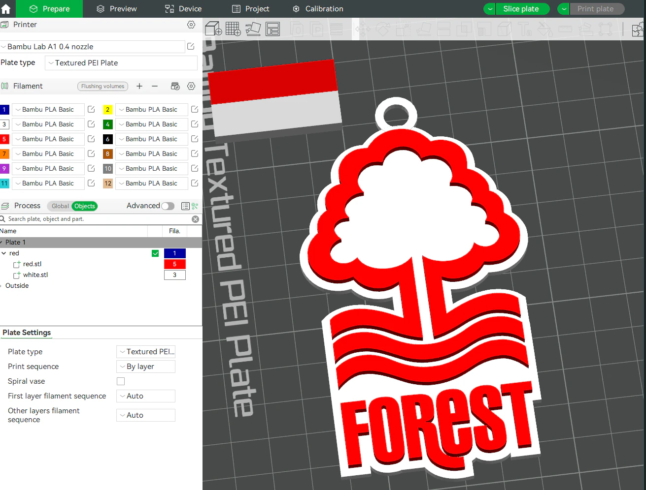 Premier League Nottingham Forest keychain badge printable and renderable 3D Print Model .c4d .max .obj .3ds .fbx .stl .blend 