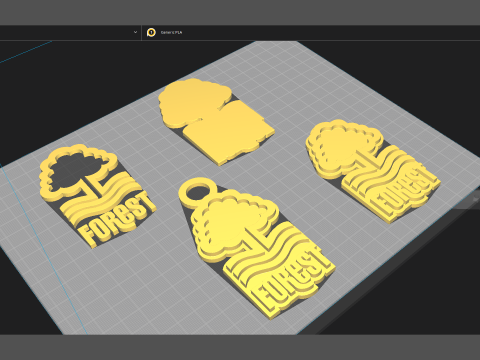 Premier League Nottingham Forest keychain badge printable and renderable 3Dプリントモデル