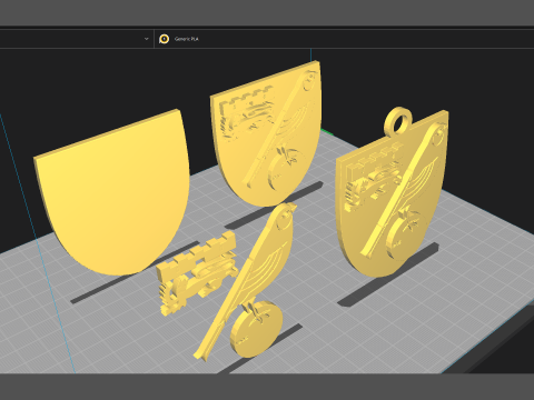 Premier League Norwich City keychain badge printable and renderable Modèles 3D en vedette
