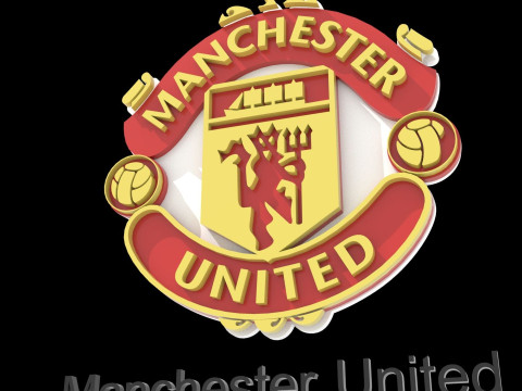 Premier League Manchester United keychain badge printable and renderable Modelo de Impressão 3D