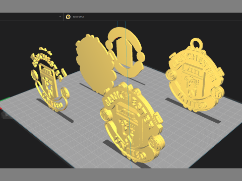 Premier League Manchester United keychain badge printable and renderable Modelo de Impressão 3D