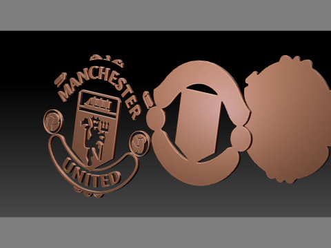 Premier League Manchester United keychain badge printable and renderable Modelo de Impressão 3D