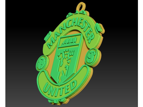 Premier League Manchester United keychain badge printable and renderable Modelo de Impressão 3D