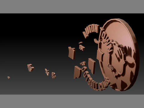Premier League Luton Town keychain badge printable and renderable 3D Print Model
