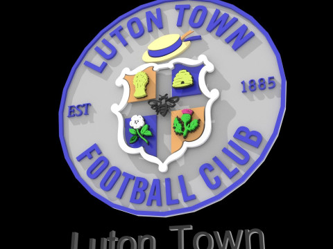 Premier League Luton Town keychain badge printable and renderable 3D Print Model