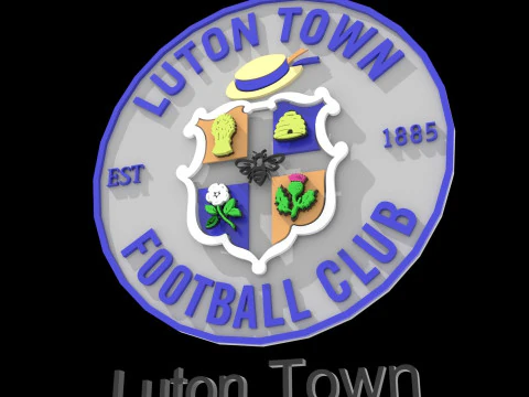 Premier League Luton Town keychain badge printable and renderable 3D Print Model