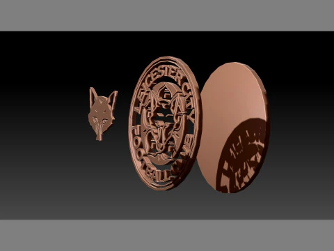 Premier League Leicester City keychain badge printable and renderable 3D Print Model