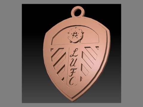 Premier League Leeds United keychain badge printable and renderable 3D Print Model