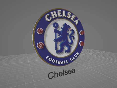 Premier League Chelsea keychain badge printable and renderable 3D Принт Модель