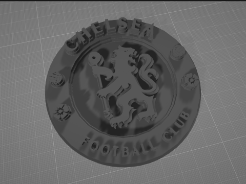 Premier League Chelsea keychain badge printable and renderable 3D Принт Модель
