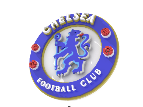 Premier League Chelsea keychain badge printable and renderable 3D Принт Модель