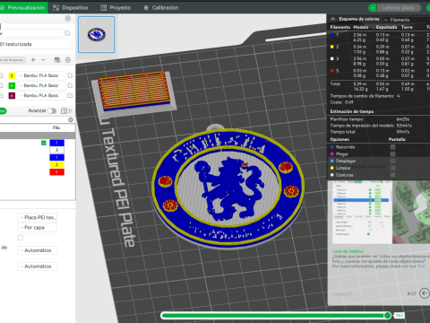 Premier League Chelsea keychain badge printable and renderable 3D Принт Модель