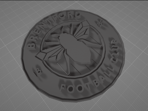 Premier League Brentford keychain badge printable and renderable 3D Принт Модель