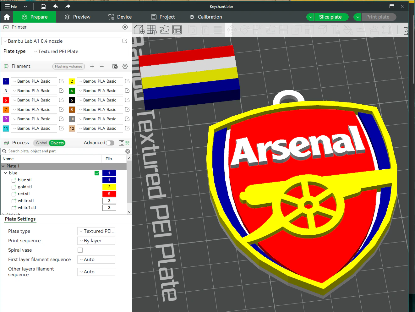 Premier League Arsenal keychain badge printable and renderable 3D Print Model .c4d .max .obj .3ds .fbx .stl .blend 