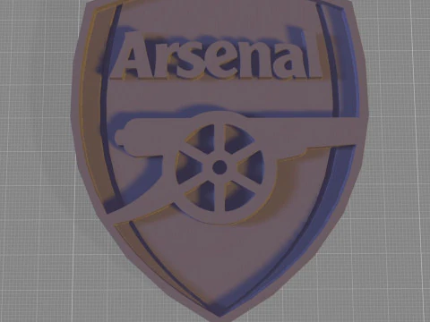 Premier League Arsenal keychain badge printable and renderable 3D Print Model