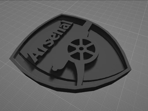 Premier League Arsenal keychain badge printable and renderable 3D Print Model