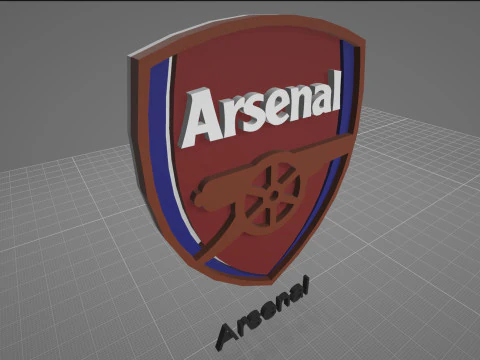 Premier League Arsenal keychain badge printable and renderable 3D Print Model