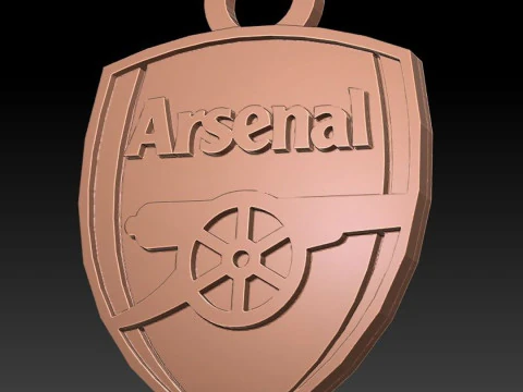 Premier League Arsenal keychain badge printable and renderable 3D Print Model