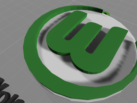 Bundesliga Wolfsburg keychain badge shield Modèles 3D en vedette