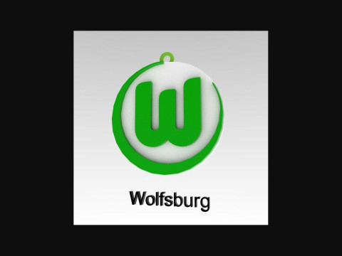 Bundesliga Wolfsburg keychain badge shield Modèles 3D en vedette