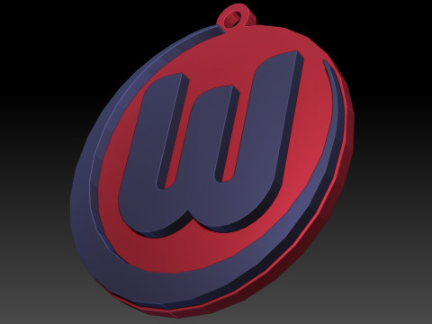 Bundesliga Wolfsburg keychain badge shield Modèles 3D en vedette