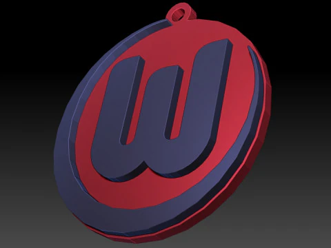 Bundesliga Wolfsburg keychain badge shield 3D Print Model