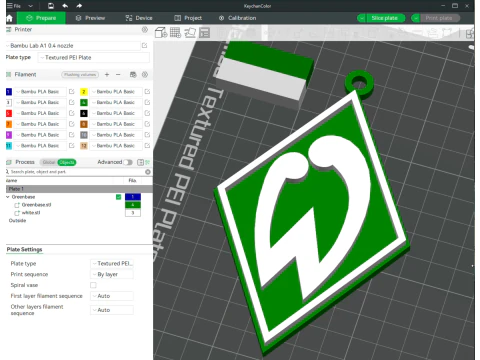 बुंडेसलीगा वेडर ब्रेमेन कीचेन बैज शील्ड 3D प्रिंट मॉडल