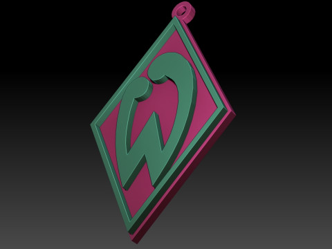 Bundesliga Werder Bremen keychain badge shield Modèles 3D en vedette