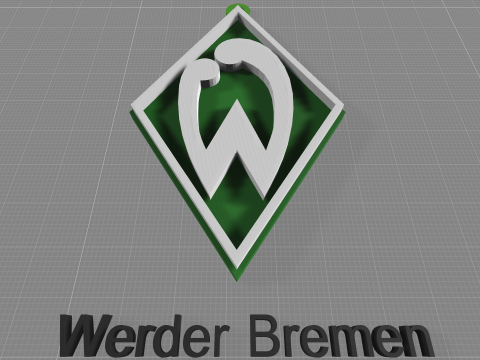 Bundesliga Werder Bremen keychain badge shield Modèles 3D en vedette