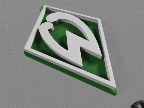 Bundesliga Werder Bremen keychain badge shield Modèles 3D en vedette