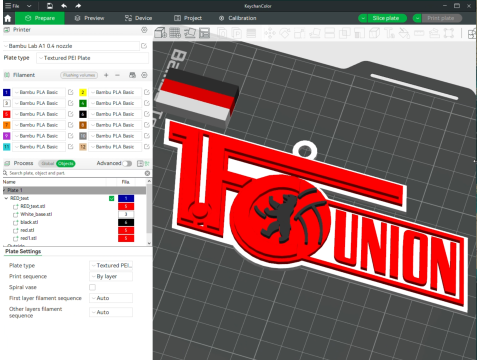 Bundesliga Union Berlin keychain badge shield Modèles 3D en vedette