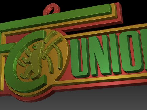 Bundesliga Union Berlin keychain badge shield 3D 프린트 모델