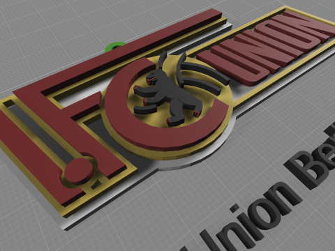 Bundesliga Union Berlin keychain badge shield 3D 프린트 모델
