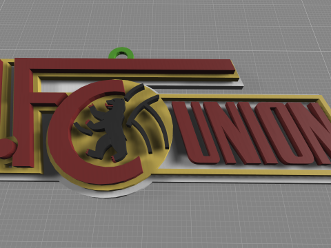 Bundesliga Union Berlin keychain badge shield 3D 프린트 모델