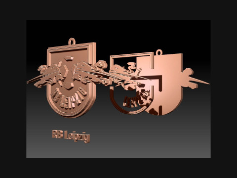 Bundesliga RB Leipzig keychain badge shield 3D प्रिंट मॉडल