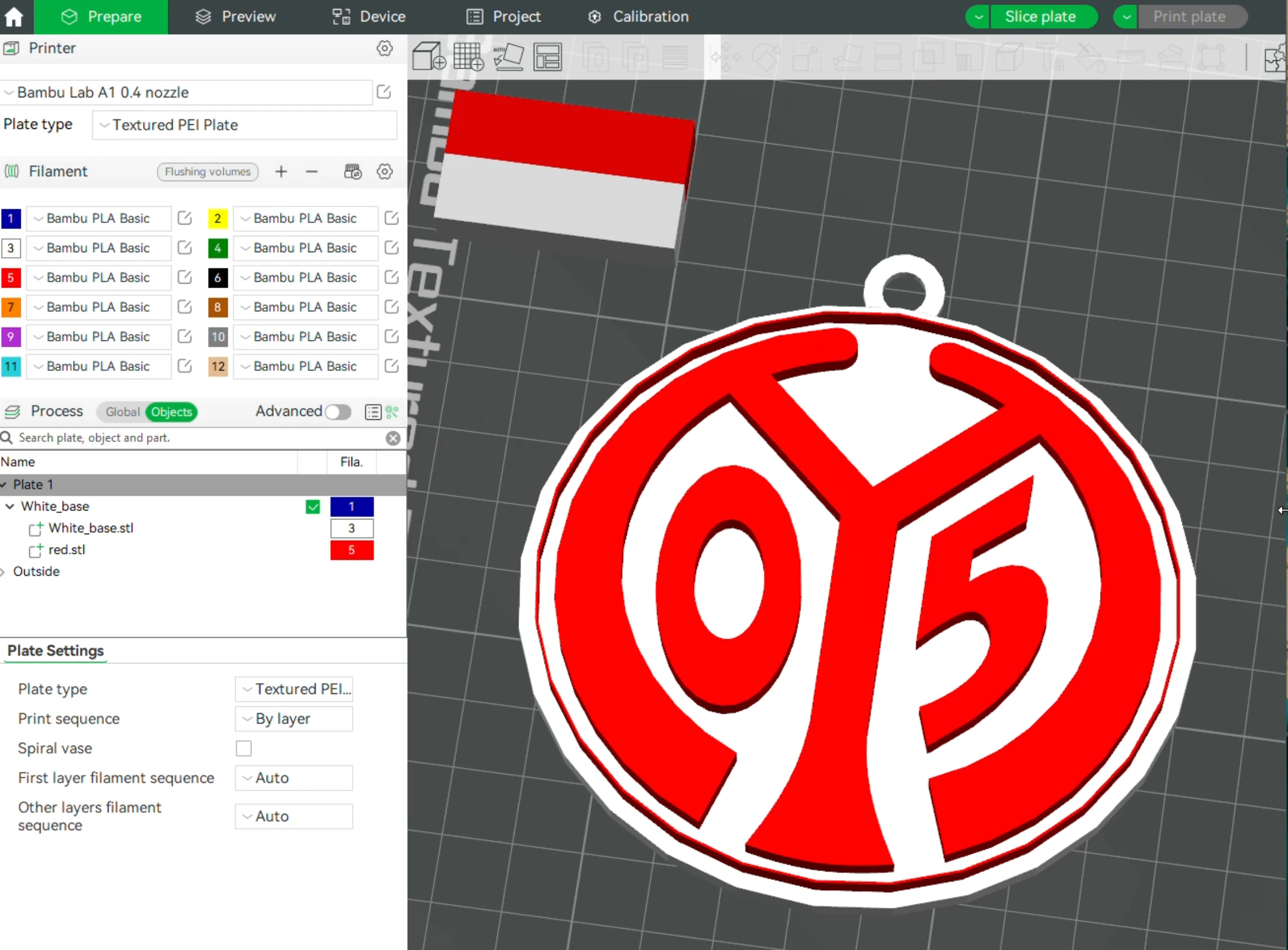 Bundesliga Mainz 05 keychain badge shield 3D Print Model .c4d .max .obj .3ds .fbx .stl .blend 