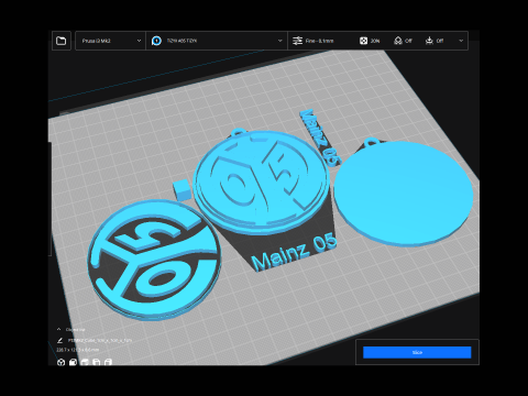 Bundesliga Mainz 05 keychain badge shield 3D Print Model