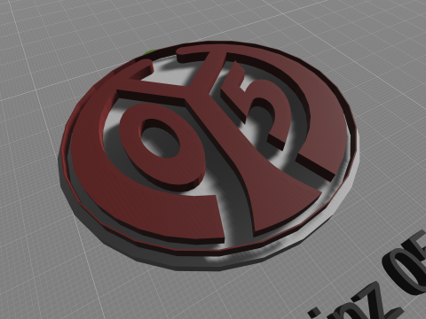 Bundesliga Mainz 05 keychain badge shield 3D Print Model