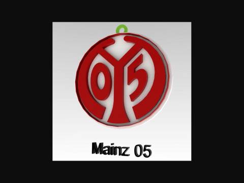 Bundesliga Mainz 05 keychain badge shield 3D Print Model