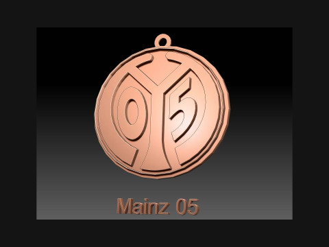 Bundesliga Mainz 05 keychain badge shield 3D Print Model