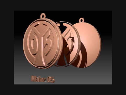 Bundesliga Mainz 05 keychain badge shield 3D Print Model